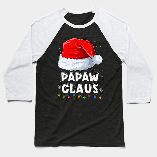 Papaw Claus Christmas Santa Family Matching Pajama Baseball T-Shirt by tabaojohnny